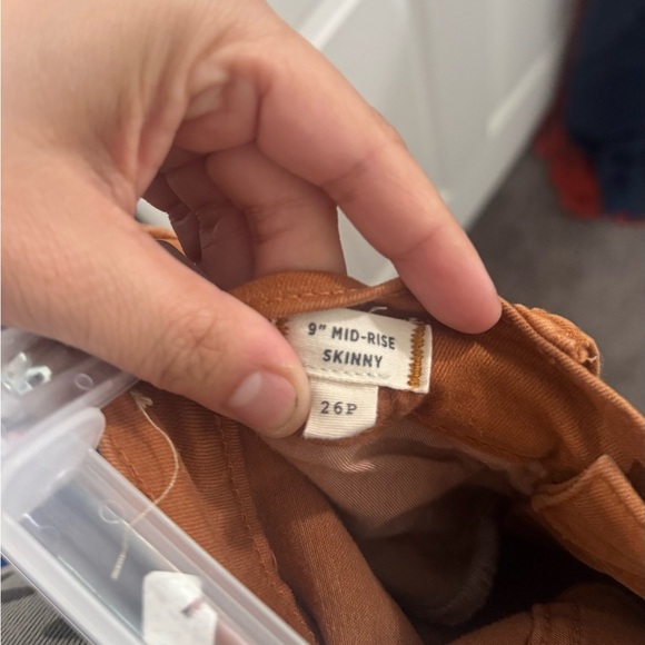 Madewell 9" Mid-Rise Button-fly Skinny Jeans (Burnt Orange/Sienna) - Picture 7 of 7